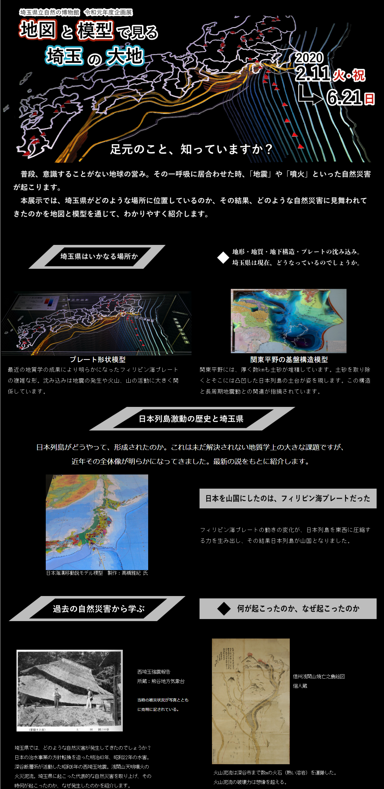 企画展「地図と模型で見る埼玉の大地」